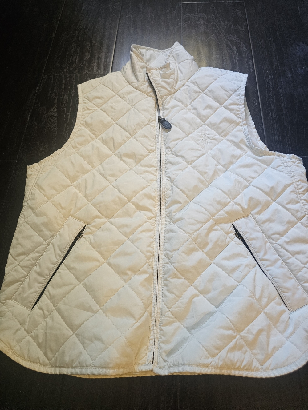 Ralph Lauren Quilted Cream Sleeveless Vest